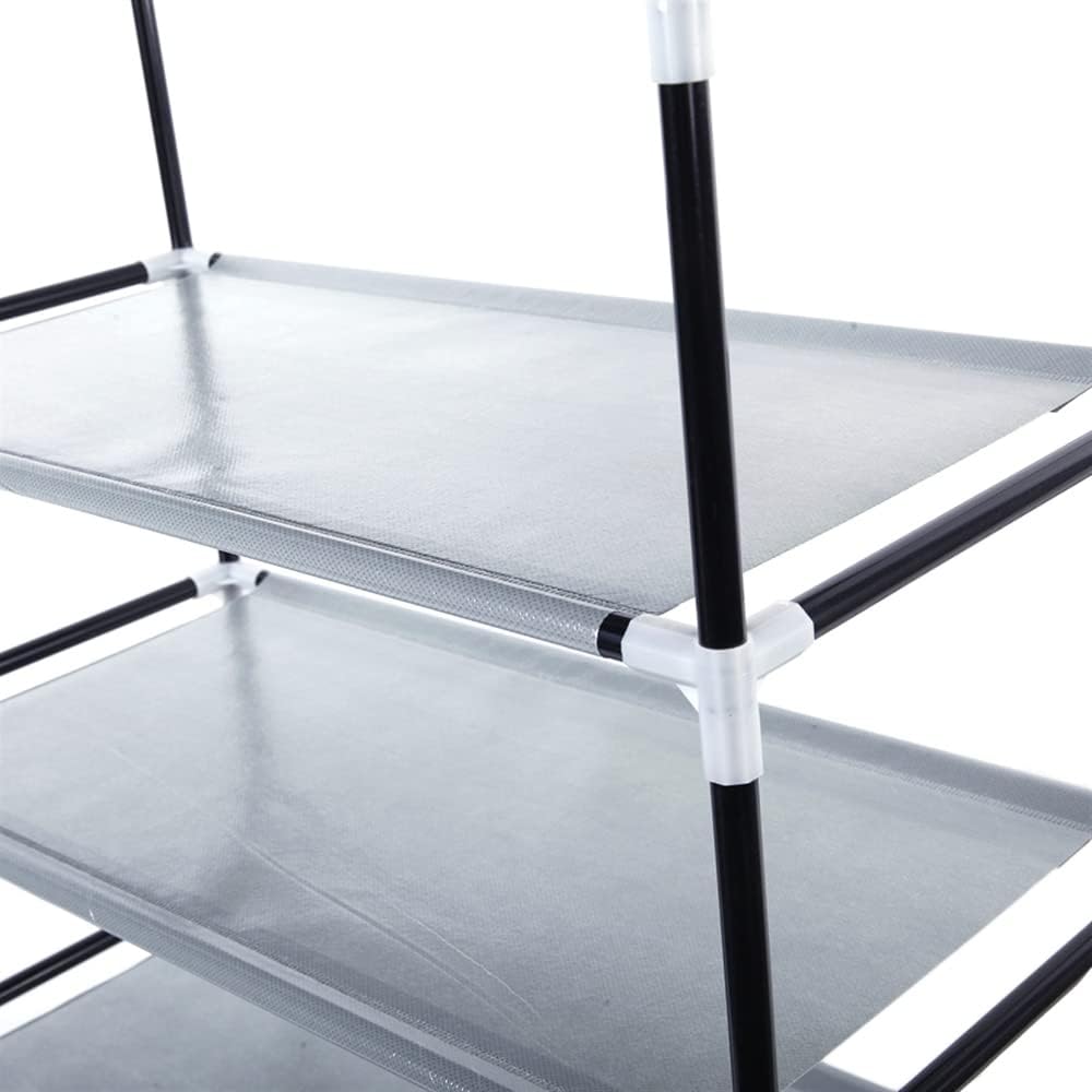 Generic 63" 10-Floor Closet, The Large Shoe Rack Large with dust Cover Shoe Rack with Covers on The Non-Woven Shoe