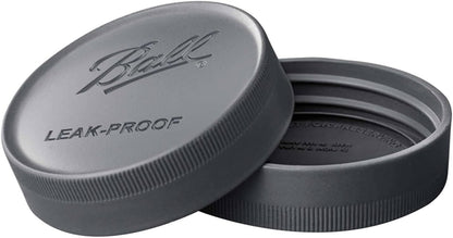Ball Regular Mouth Leak-Proof Plastic Lids for Glass Mason Jars, Used for Canning, 6-Count, Pack of 1