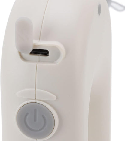 Wynboop Electric Hand Mixer, Mini Household Cordless Frother, Automatic Eggbeater, Double Stick Beer Foam Maker, White,