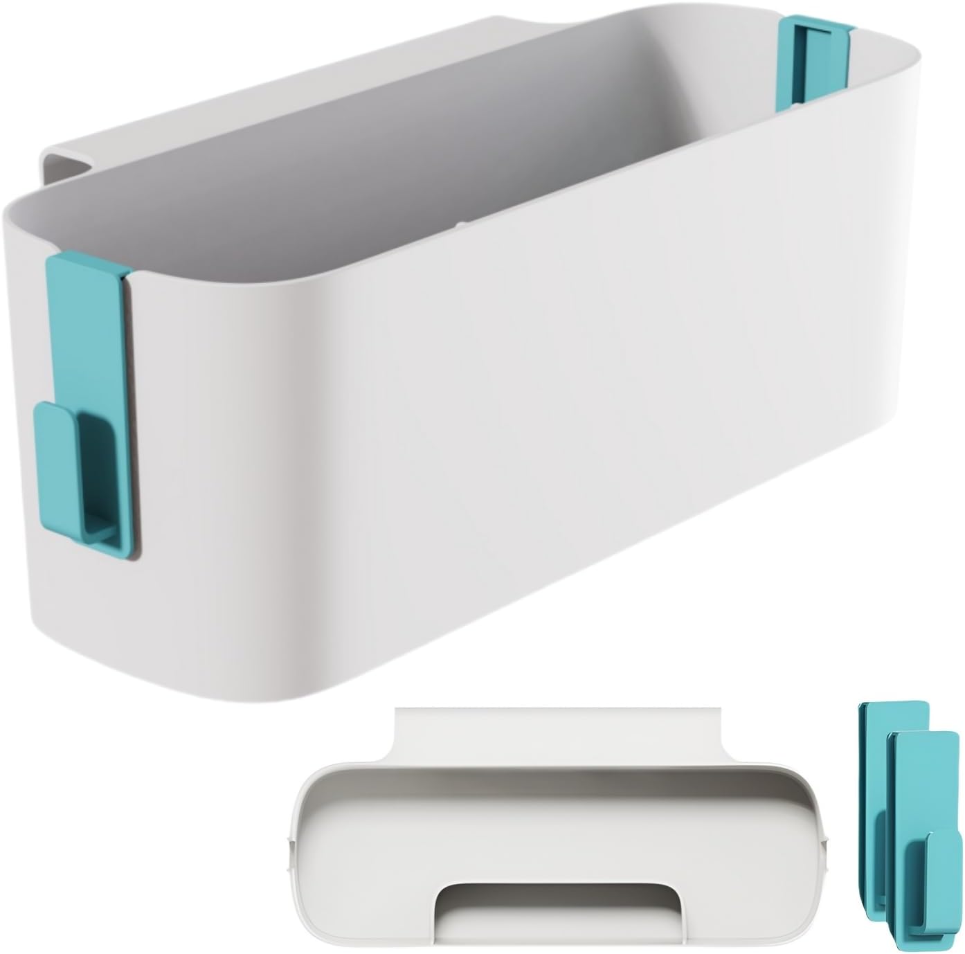 11 Lbs 5 Bedside Organizer Caddy Hanging, Plastic, Green, / Kg Capacity, Elegant Style, Space-Saving, Rectangular