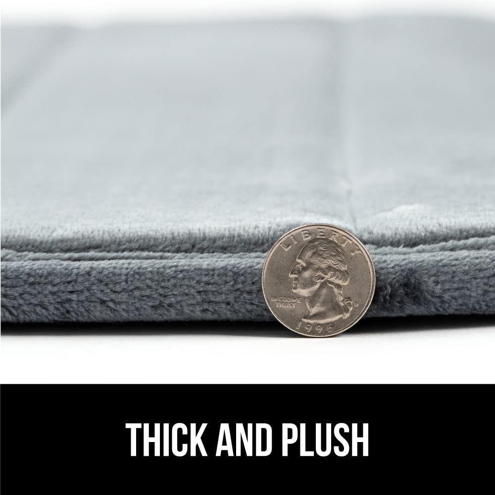 GORILLA GRIP Memory Foam Bath Mat, Soft Absorbent Bathroom Rug, Machine Washable Cushioned Floor Mats, 30x20 Graphite
