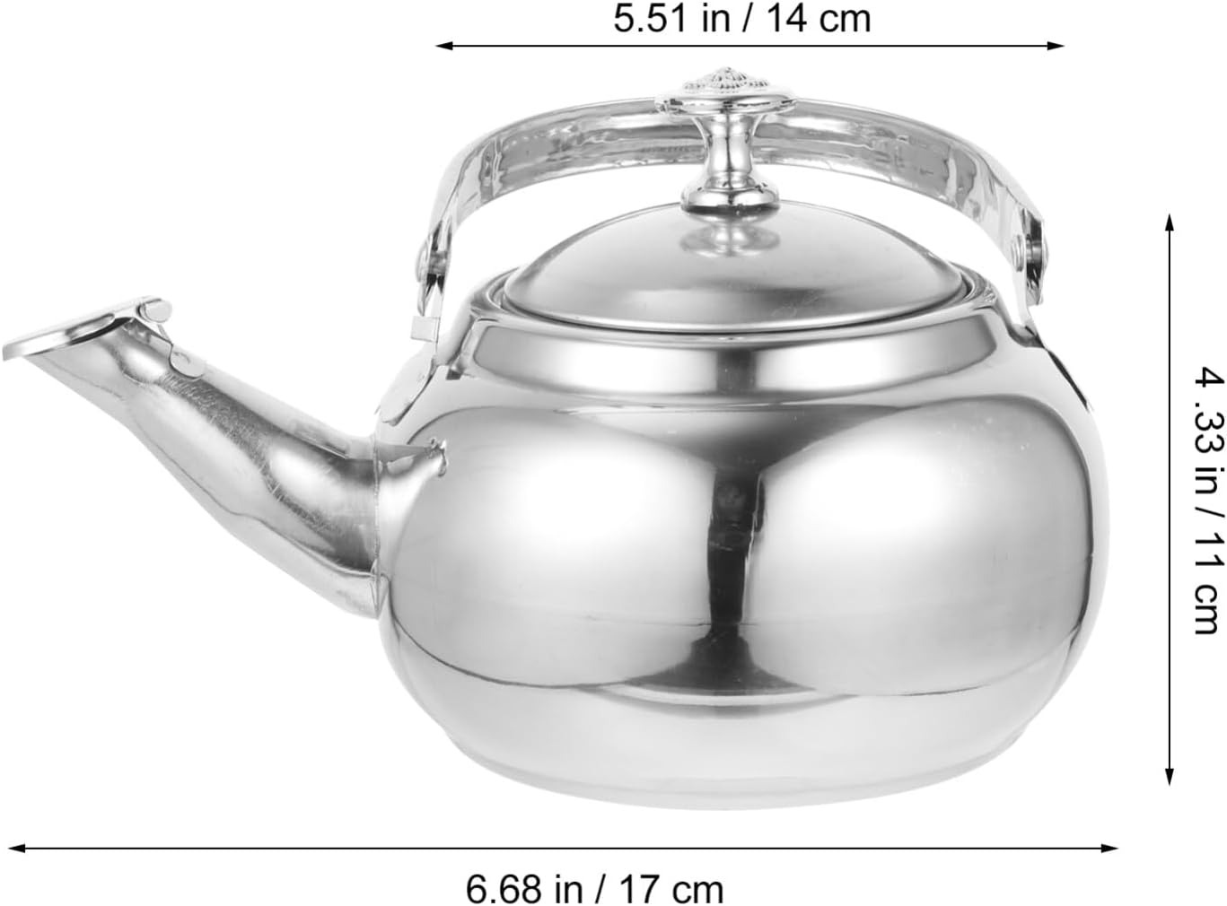 Kichvoe Stainless Steel Teapot, Whistling Tea Kettle for Stovetop Fast Boiling Water with Movable Infuser