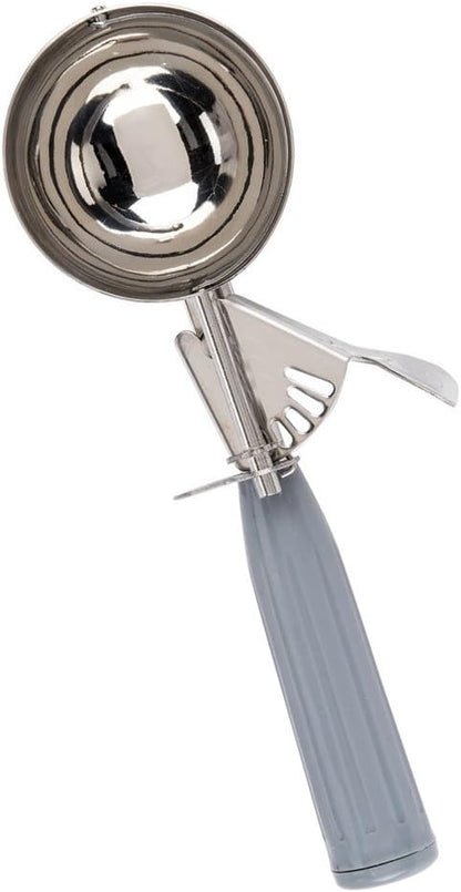 Tiger Chef Grey 4 oz Stainless Steel Ice Cream Scoop Disher, NSF Certified