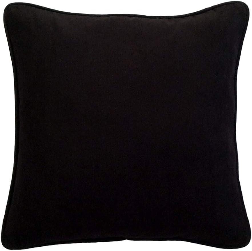 Satin Circle Lattice Pillow Cover - Black-Silver 16"x16" Decorative Sham for Home Decor