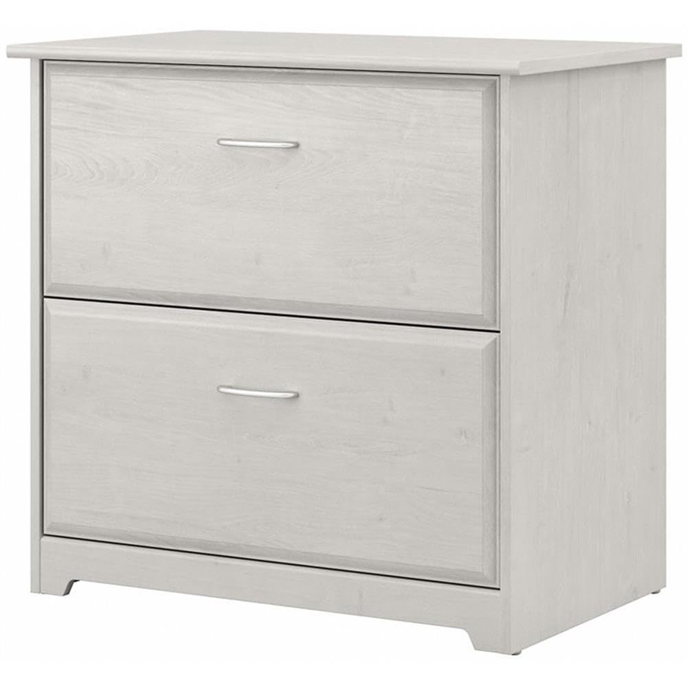 UrbanPro 2 Drawer Lateral File Cabinet, Linen White Oak Finish, Engineered Wood, 32W x 20D x 30H, Full-Extension Ball Bearing Slides, Accepts Letter Legal A4 Files, Traditional Home Office Filing