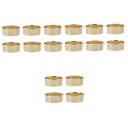 Artibetter 16 Pcs Metal Candle Cup Aluminum Tin Jars Christmas Party Centerpiece Light Candle Tin Tins Halloween Party Supplies Decoration Holders Travel Iron Household