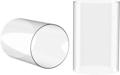 Hurricane Candle Holder - Bottomless Open Ended Cylindrical Glass Lamp Shade - 3" x 4"