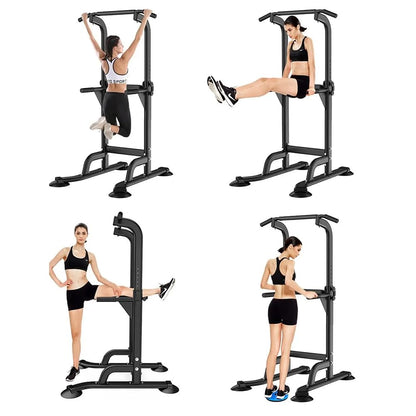 TsoLay Power Tower Pull Up Station, Multi-Functional Strength Training Fitness Workout Station, Pull Up Bar Free Standing with 10 Levels Adjustable Height, for Home Gym Strength Training Workout