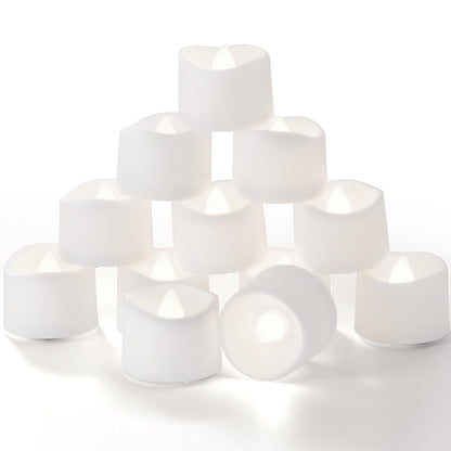 Homemory Timer Tea Lights Candles Battery Operated, 6H Timer Built-in, Auto On Daily, Flameless LED Tealight Votives for Table Centerpieces, Lantern, Holiday Decor, Cool White, No Remote, 12-Pack