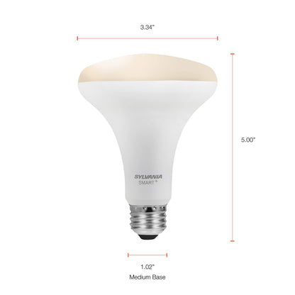SYLVANIA Bluetooth Mesh LED Smart Light Bulb, One Touch Set Up, A19 60W Equivalent, E26, RGBW Full Color & Adjustable White, Works with Alexa Only - 2 Count (Pack of 1) (75760)