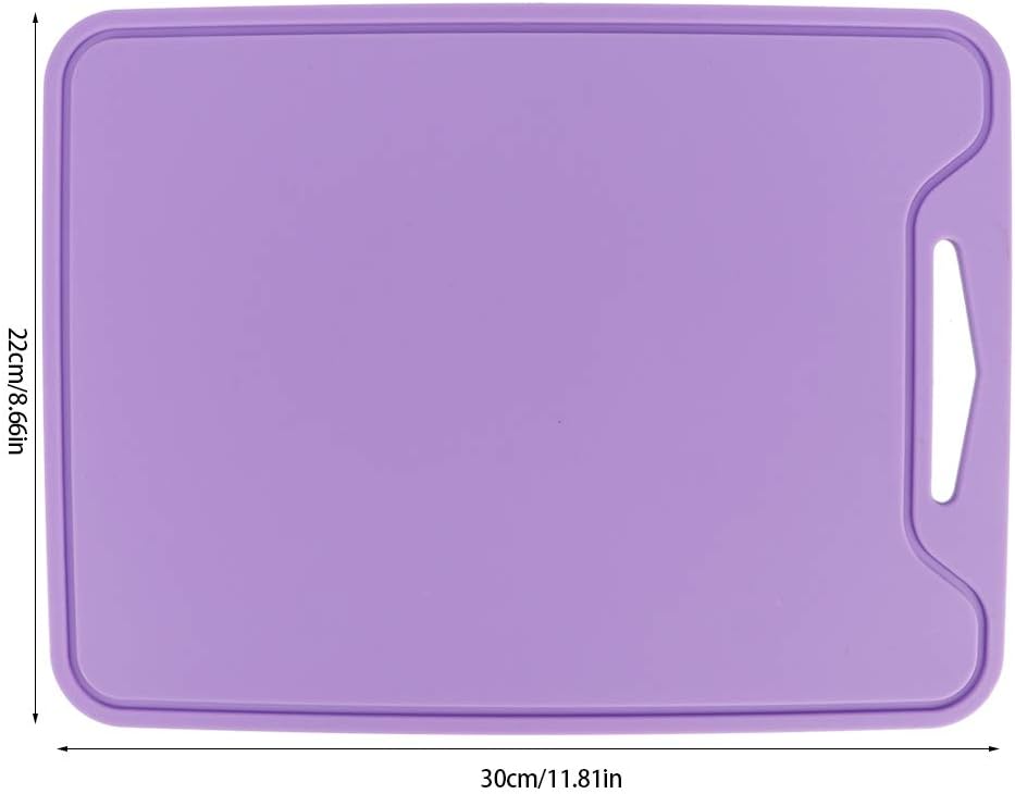 Chopping Blocks, Food Grade Silicone Cutting Boards with Deep Juice Grooves, Dishwasher Safe, 11.8 x 8.7 in