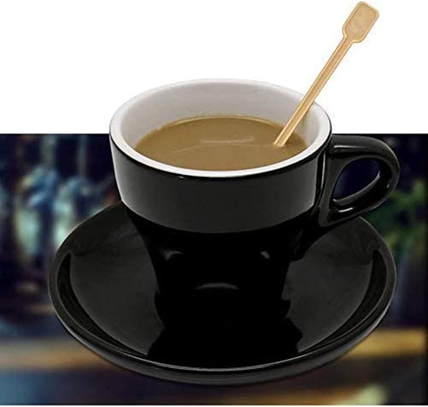 500 Pcs Disposable Plastic Coffee Tea Stirrer Spoon, Mini Stir Swizzle Sticks, Beige