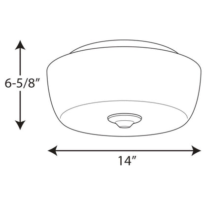 Progress Lighting Leap Collection Two-Light 14'' Flush Mount