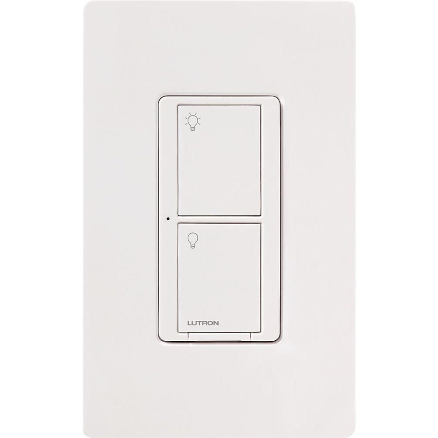 Lutron Caseta Original Smart Light Switch (Lutron Smart Hub Required), for Home, LED Lights, and Fans, 6 Amp, Single-Pole/3-Way, Neutral Required, PD-6ANS-WH, White