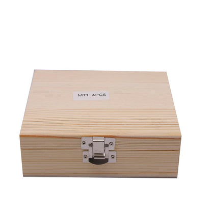 4pcs MT1 Wood Lathe Live Center Drive Spur Cup Set with 2pcs Extra Replacement Tips, MT1 Arbor Woodworking Tool Kit for Wood and Metalworking Lathe Woodworking Thimble with Wooden Case