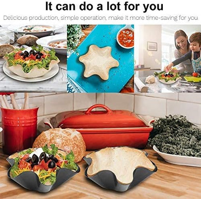 RUVINCE Tortilla Bowl Maker - Nonstick Taco Shell Set of 8 for Perfectly Shaped Salad Bowls
