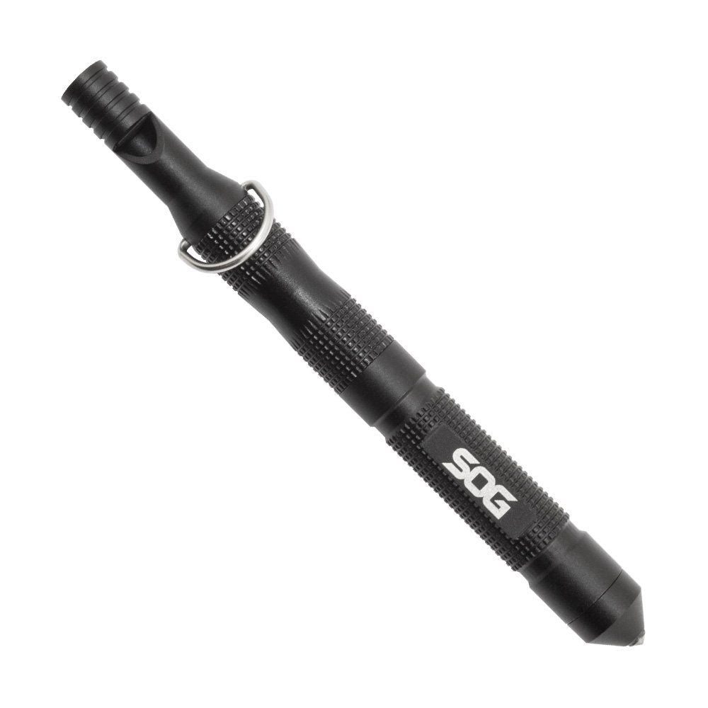 SOG Flint 4.3" Survival & Defense Portable Compact Tool for Outdoors and Emergencies | Includes Glass Breaker and Whistle