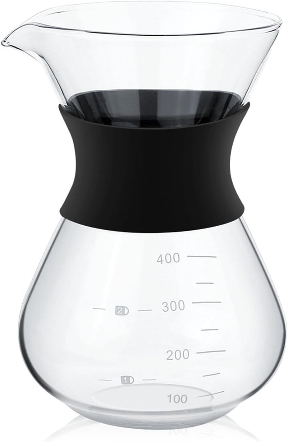 Manual Hand Drip Coffee Maker, Glass Pot with Stainless Steel Filter, Chemex Kaffeekaraffe 400 Drip Coffee
