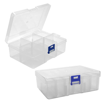 LIGHUFEIC Rectangle Bead Organizer and Storage-12Pcs Clear Plastic Dimond Storage Containers Boxes with Hinged Lid for Jewelry Making, DIY Crafts, and Small Item Storage