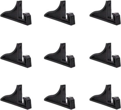 10 Pieces Album Stands, Collectibles Card Holder, Picture Album Bracket, Photo Frame Display Stands (Black, 1.2cm)