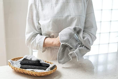 Japanese Kitchen Cloth Bincho Charcoal Blended, Layered Fine Mesh Cloth for Dish Wipe, Table Wipe, Hand Wipe