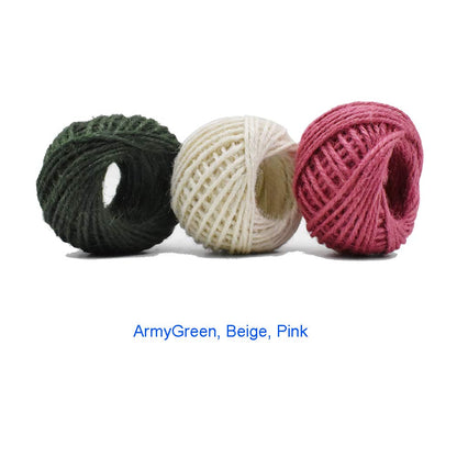 12 Color Jute Twine Natural Jute String 2mm 3 Ply for Artworks, DIY Crafts, Gift Wrapping & Embellishments - 33 Yard per Roll