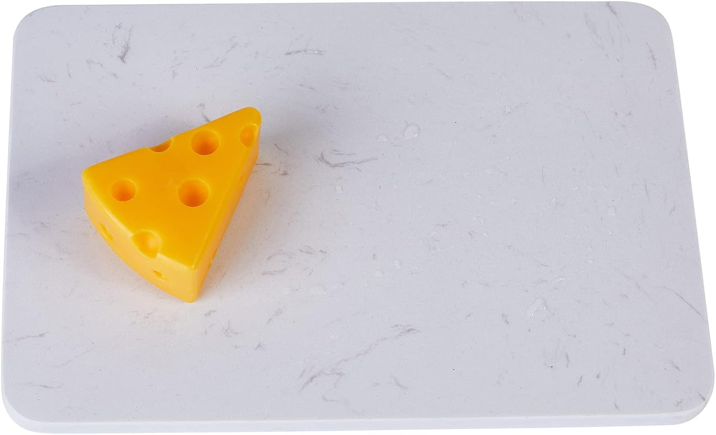 Rectangular Marble Deli or Cutting Board, White Minimalism, Cheese Plate (7.6in x 11.8in)