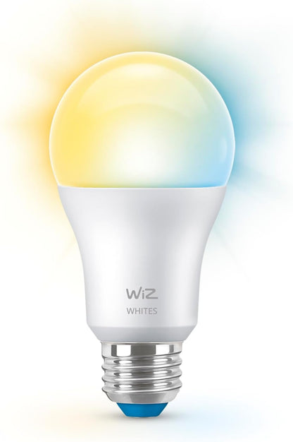 WiZ 60W A19 Tunable White LED Smart Bulb - Pack of 6 - E26- Indoor - Connects to Your Existing Wi-Fi - Control with Voice or App + Activate with Motion - Matter Compatible