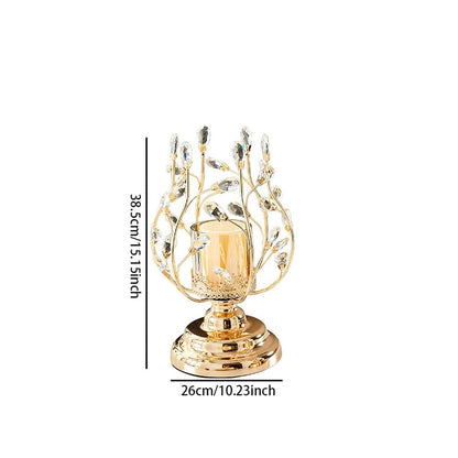 UNNS Candlestick Holder Nordic Crystal Glass Candle Holder Hollow Candle Holder Ornament Suitable for Dinner Living Room Kitchen Dining Room Candle Holders (Size : Small)