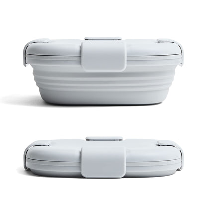 STOJO Collapsible Sandwich Box – 24oz, Reusable Food Storage Container, Silicone Bowl for Hot/Cold Food – Meal Prep, Lunch, Camping, Hiking – Dishwasher Safe (Cashmere, Set of 1)