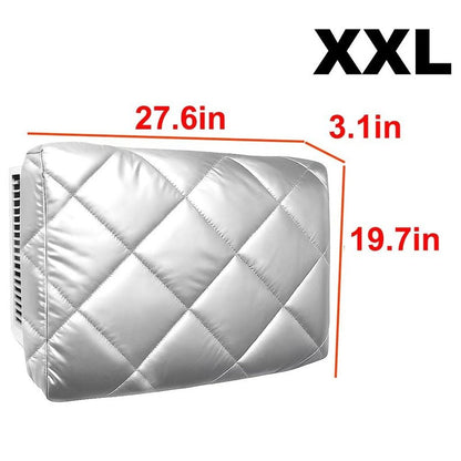 CHICHIBEBE Thickened Window Air Conditioner Cover Silver - Windproof Waterproof Insulated - AC Cover for Window AC Units Universal Cold air Block(XX-Large)
