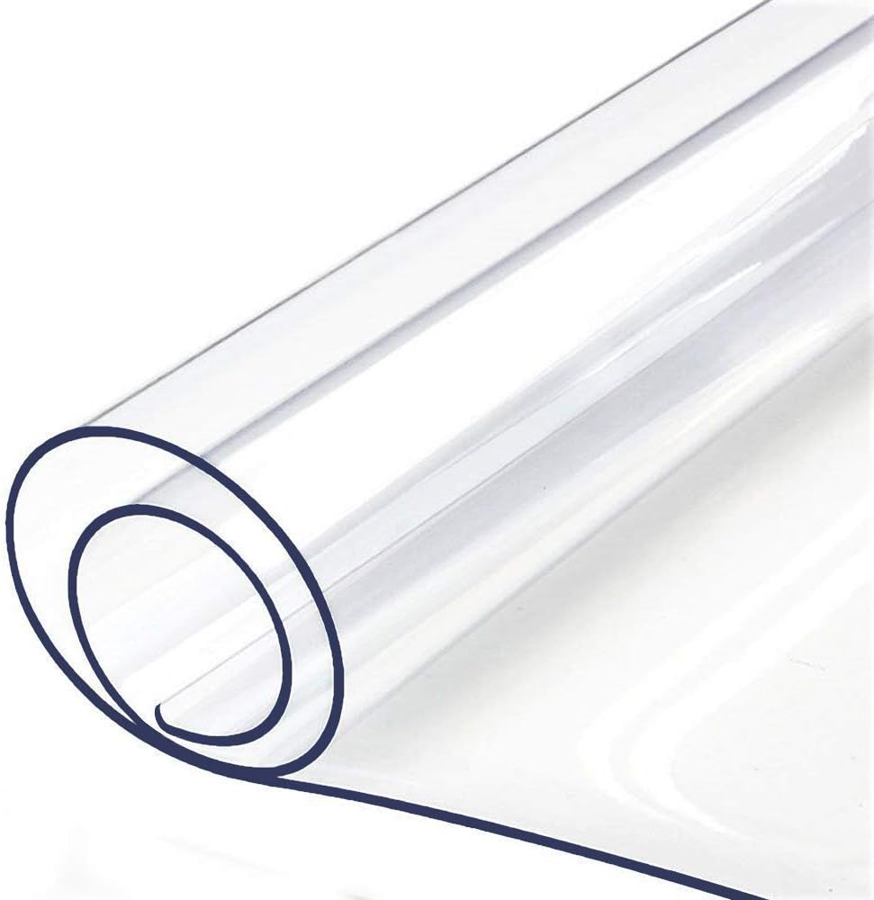 24x48 Inch Clear Table Cover Protector for Kitchen Dining Room Wood Furniture Plastic Tablecloth Protector Easy Clean