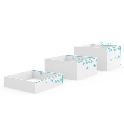 PecMuikee Buffet Risers, Food Risers for Buffet Table, Display Stand Shelf for Catering Dessert Collectibles Jewelry Figures Show, Acrylic Cube Display Nesting Risers with Hollow Bottoms 6PCS 8"9"10"