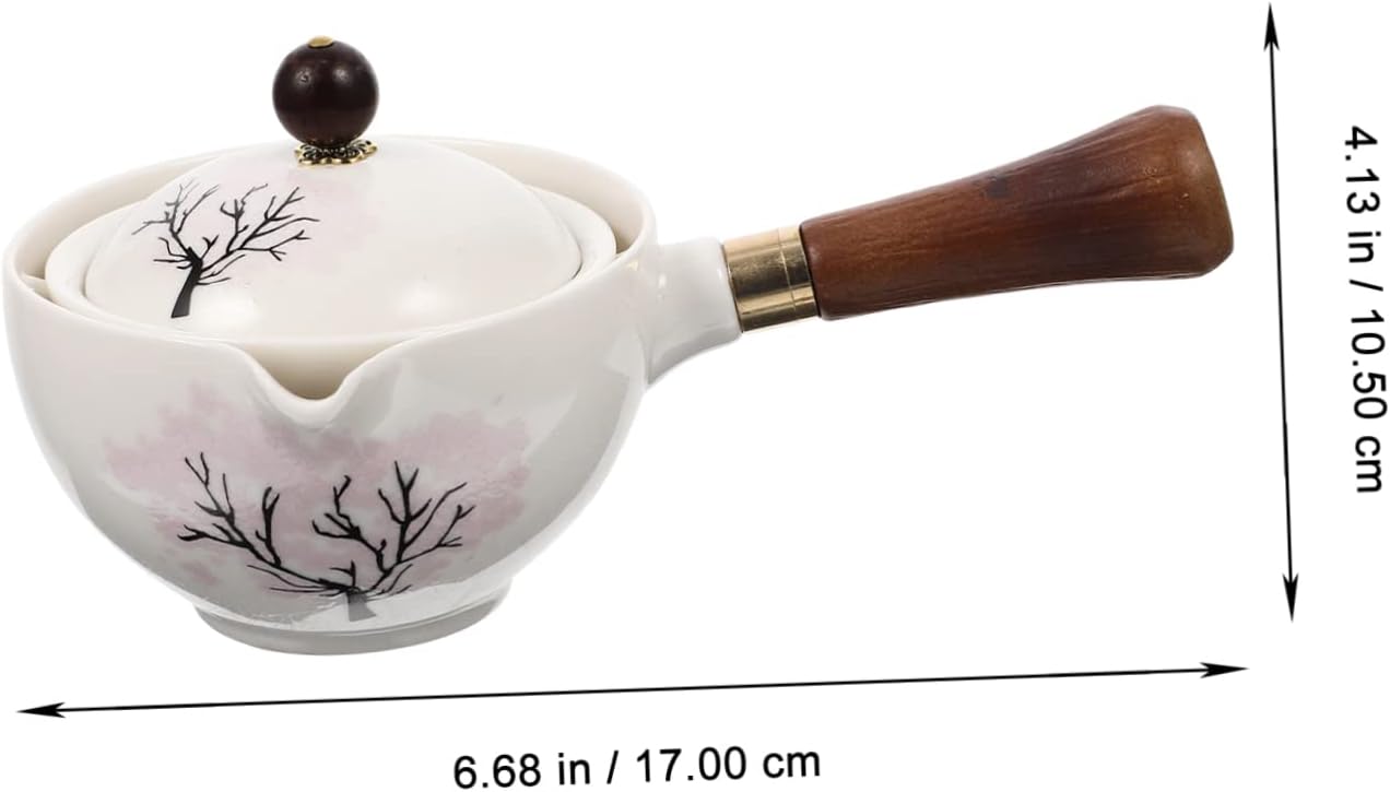 Vintage Kung Fu Teapot - Exquisite Traditional Flower Pattern Porcelain Tea Kettle, Classic Tea Infuser for Loose Tea,