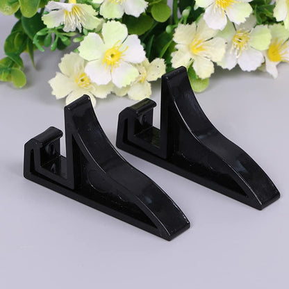 10 Pieces Album Stands, Collectibles Card Holder, Picture Album Bracket, Photo Frame Display Stands (Black, 1.2cm)