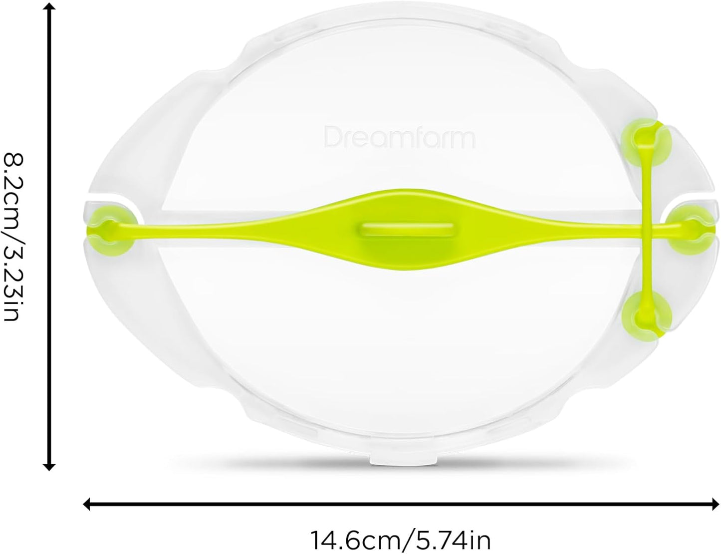 Dreamfarm Savel Flexible Food Safe - Adjustable Fruit & Vegetable Saver & Storage Cover, Clear/Green