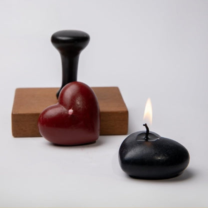 4 Pcs Romantic Heart Candles for Wax Play Low Heat, Love Low Temperature Body Safe Massage Soy Drip Candles for Adult Couple