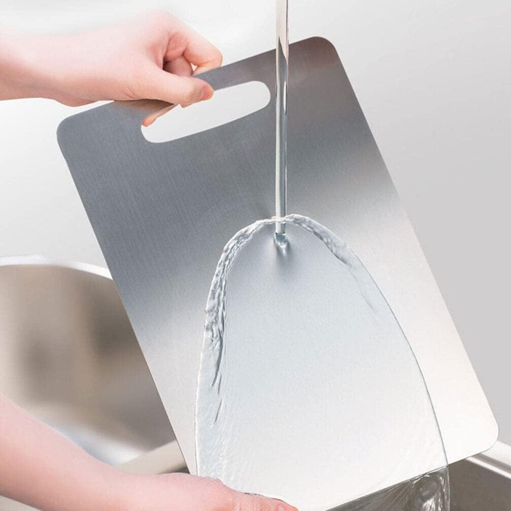 BESTOYARD Stainless Steel Cutting Board, 13.3"x9" for Child Fruit Kitchenware
