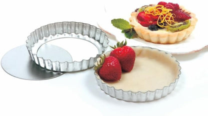 Norpro Tin Quiche/Tart Pan, 4.75-Inch, Silver