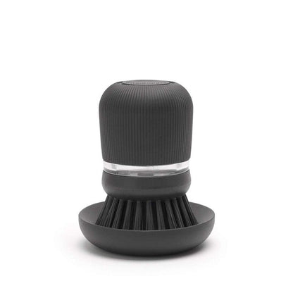 Brabantia 302626 Refillable Soap Dispensing Washing Up Scrubbing Dish Brush, One Size, Dark Gray