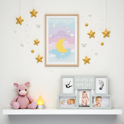 Kate & Milo Dreams Do Come True First Year Picture Frame, First Year by Month, Newborn Baby Must Haves, Gray