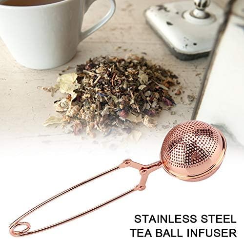 Snap Tea Strainer with Handle, Stainless Steel Mesh Tea Infuser for Loose Tea Filter and Pincer