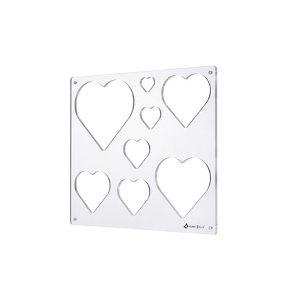 HERMIT TOOLS 12"*10" inches 8-in-1 Heart Inlay Template | Router and Decorative Templates for Woodworking
