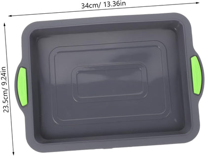 Luxshiny Sheet Cake Pan, Silicone Loaf Pan, Brownie Baking Pan, Rectangular Bakeware for Home Kitchen
