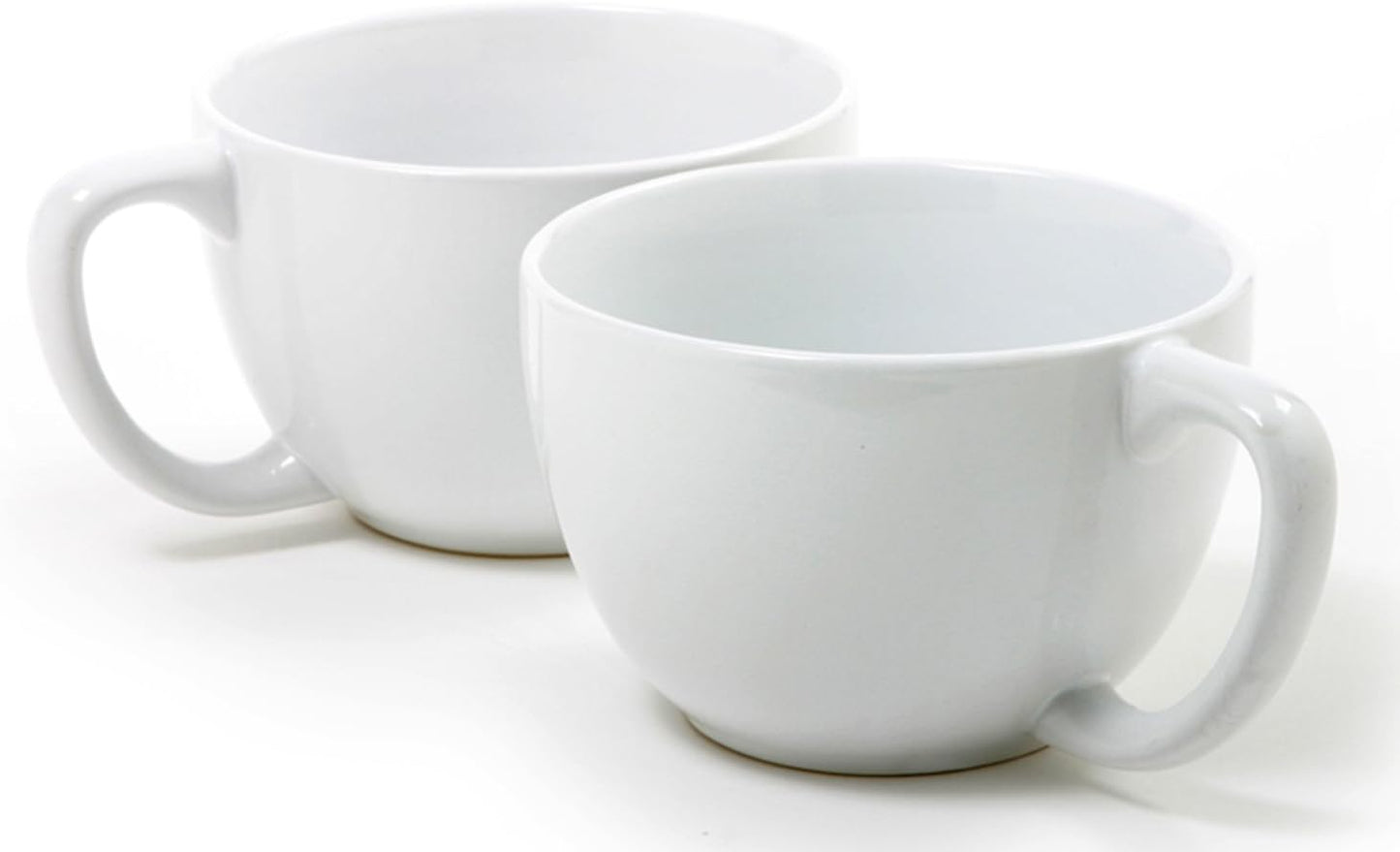 Norpro My Favorite Jumbo Porcelain Mugs, Set of 2, White