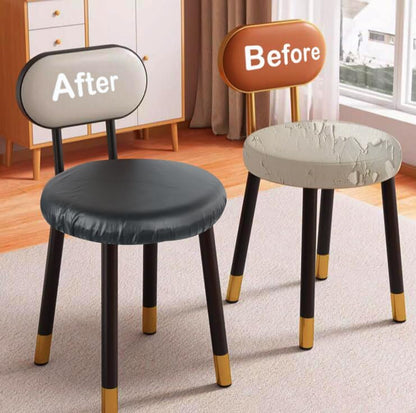 15"-20" 4 Pack Sigmat Round Stool Covers, Stretch Waterproof Bar Stool Seat Cover Round Chair Covers Burgandy