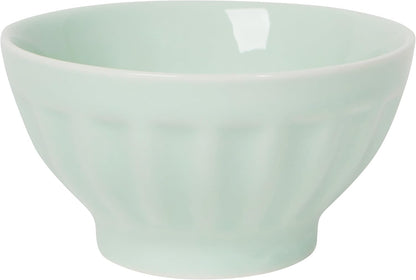 Now Designs Flora Stoneware Sundae Bar Bowls, Set of 6, 4 oz, Perfect for Ice Cream and Desserts