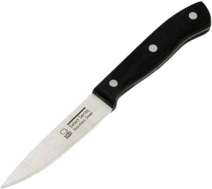 Chef Craft Select Paring Knife, 4 Inch Blade, 8 Inches in Length, Stainless Steel/Black