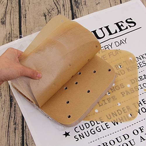 200 Pcs Square 8.5 Inch Air Fryer Parchment Paper Liners, Perforated for Air Fryer, Ovens & Microwaves (Yellow)