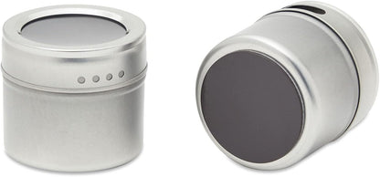 20-Pack Pack 20, 3.4 oz Juvale Magnetic Spice Jars - Space-Saving & Magnetic Spice Rack for Refrigerator - Preprinted